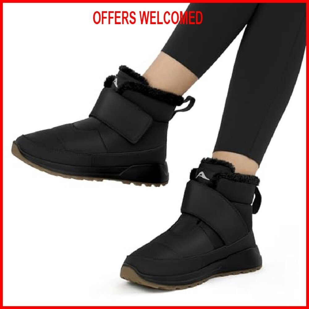 Waterproof Snow Boots with Fur Lining Slip-Resistant Winter Booties - Picture 7 of 7